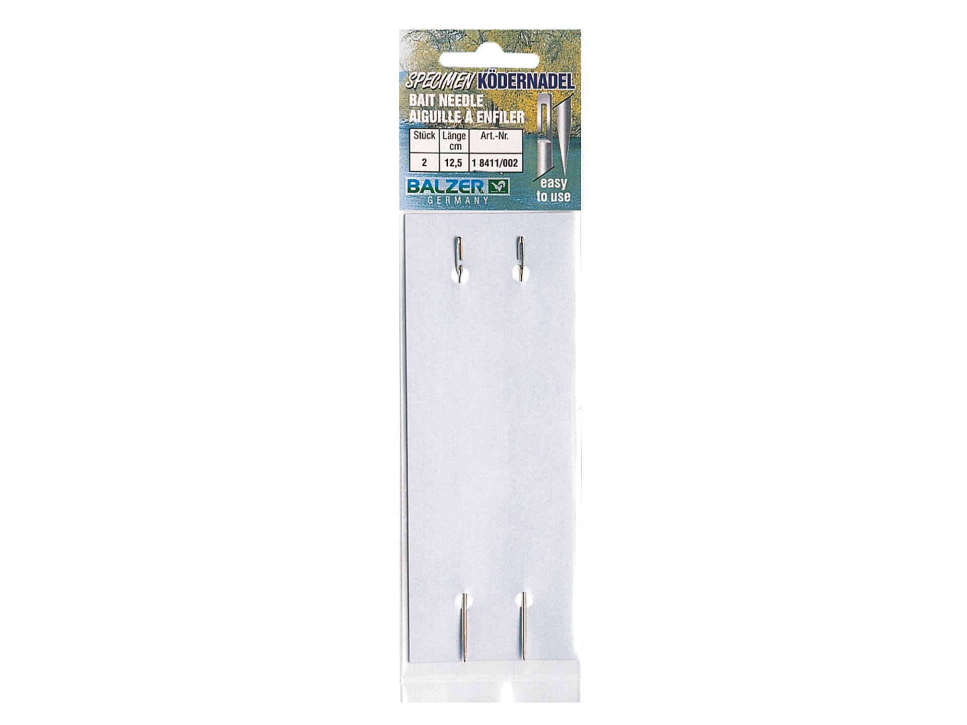 Balzer 18411 002 Yem Şişi İnox Paslanmaz 12.5cm 2'li Paket İğne Uçlu