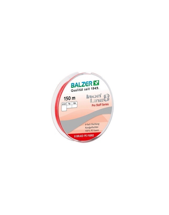 Balzer 12656 İron Line Soft PE 8 Örgü İp Misina 150mt Kırmızı