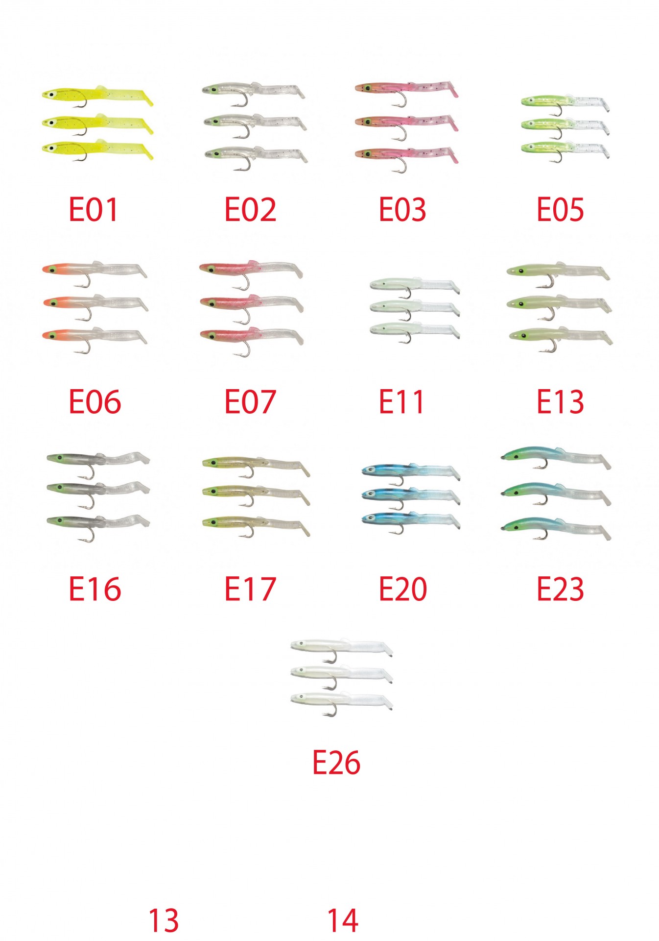 Captain 3526 Eel Fish 5cm Silikon Zargana Suni Yem 3'lü Paket