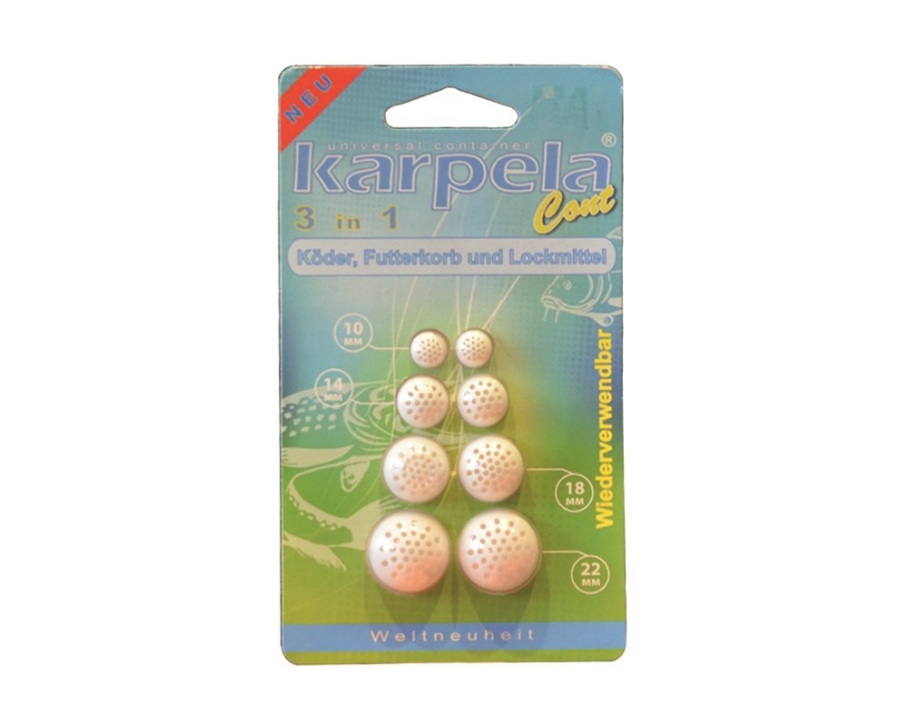 Karpela Cont Yem Tüpü Yuvarlak Delikli 10-14-18-22mm 4'lü Set 