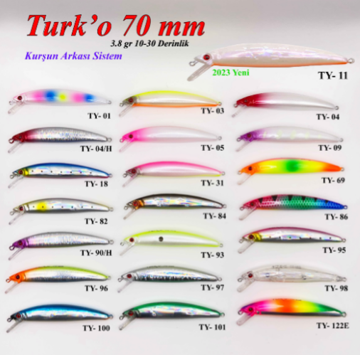 Turko 70mm 3.8gr 30- 80 Derinlik