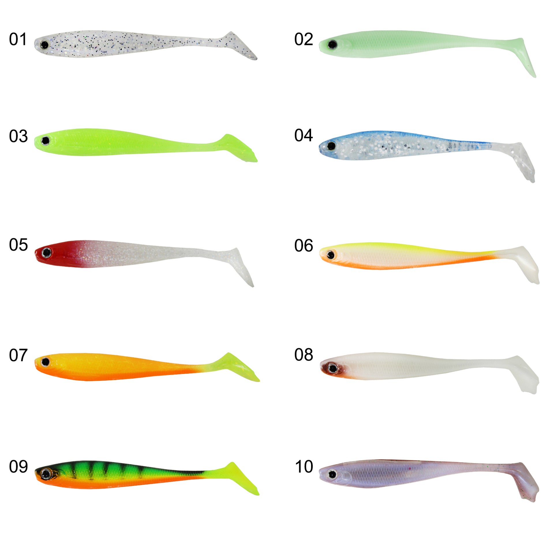 Captain 3587 Dagi Duck Shad 9cm 7gr Levrek Silikonu 5'li Paket Suni Yem