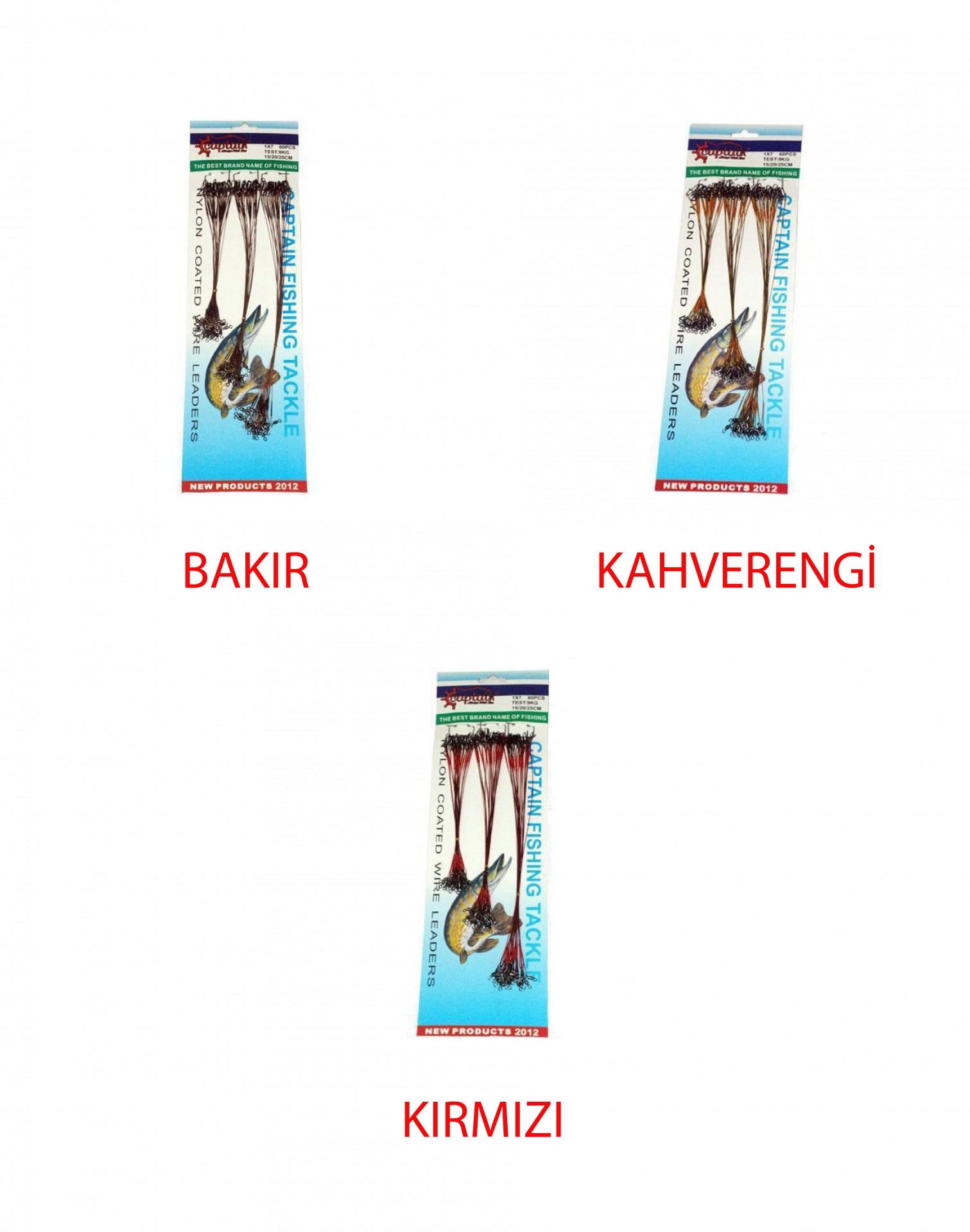 Captain 2920 Çelik Tel Kartela Set 7 Kat 16 kg Çeker 60'lı Paket 