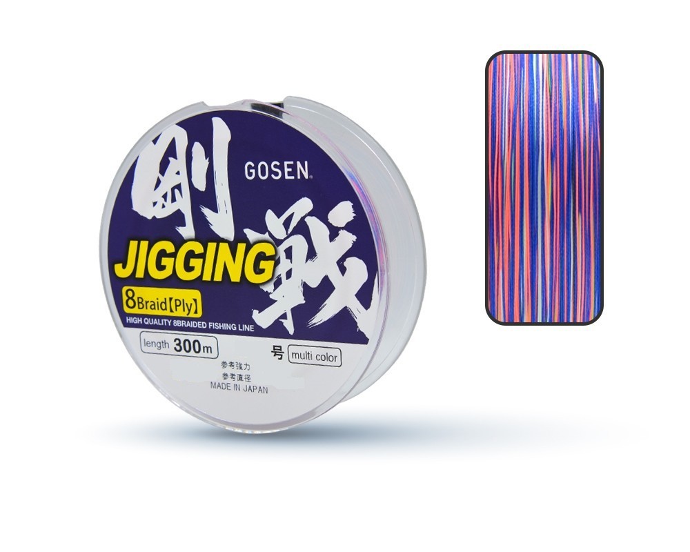 Gosen Jigging Braid PE 8 Örgü Jig ve Tai Rubber İpi 300mt Multi