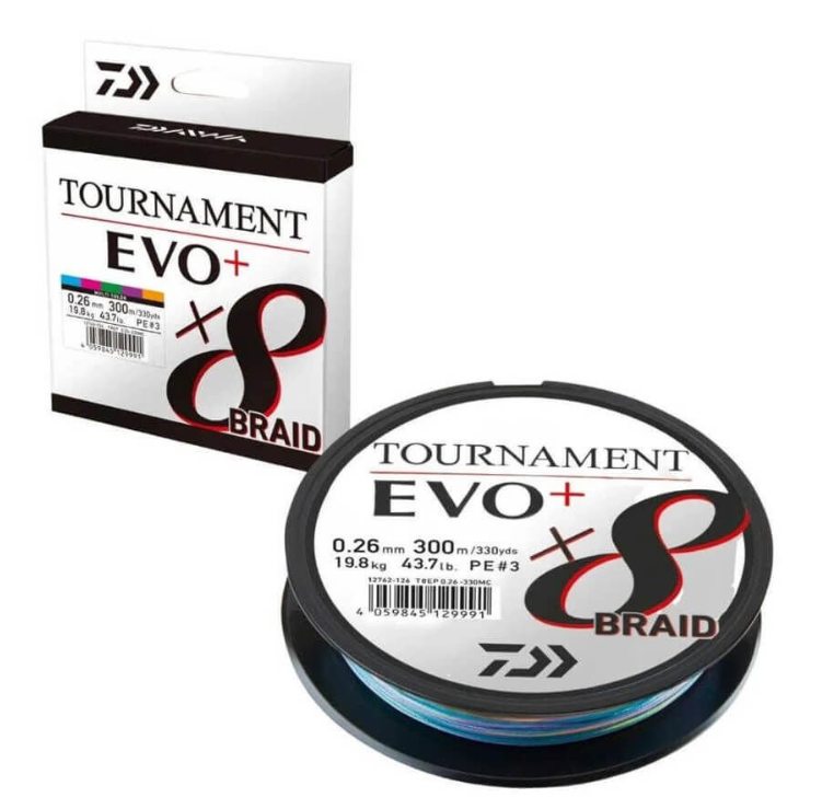 Daiwa Tournament EVO+ 8B 300 Mt. Multicolor İp Misina 0.16mm