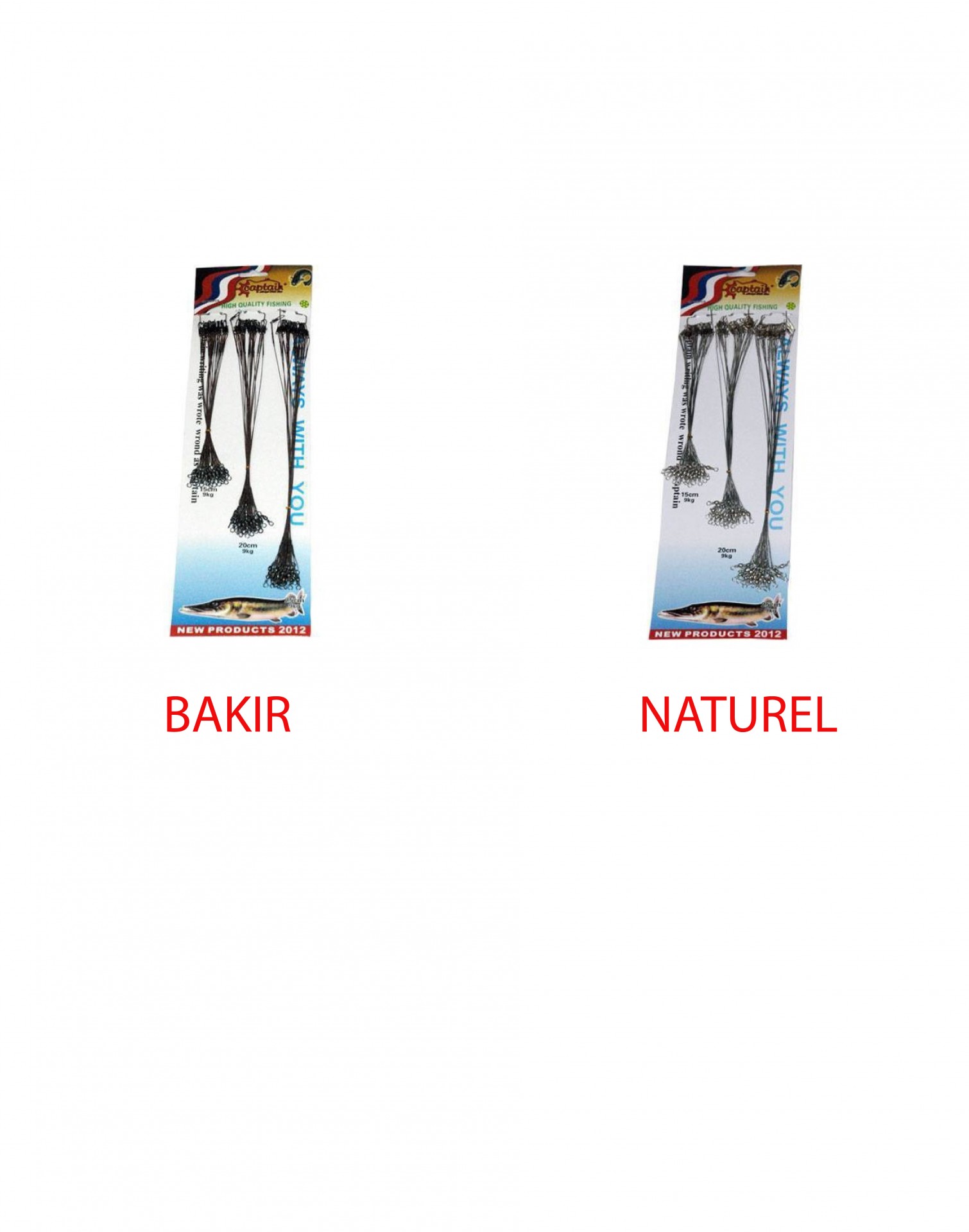 Captain 2915 Çelik Tel Kartela Set 5 Kat 9 kg Çeker 60'lı Paket 