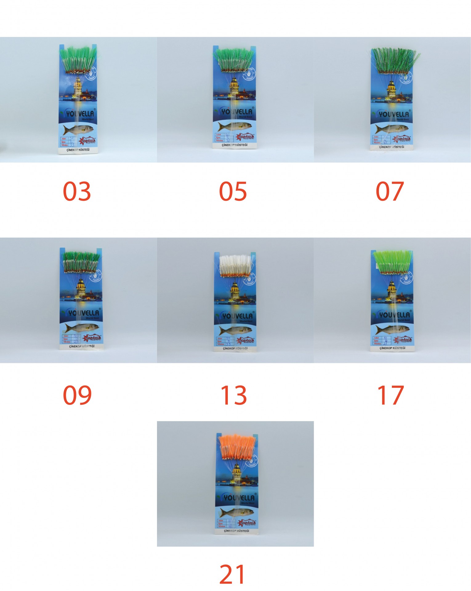 Youvella 7565 Çinekop Kösteği Kartonda 50 İğne 0.25mm Köstek